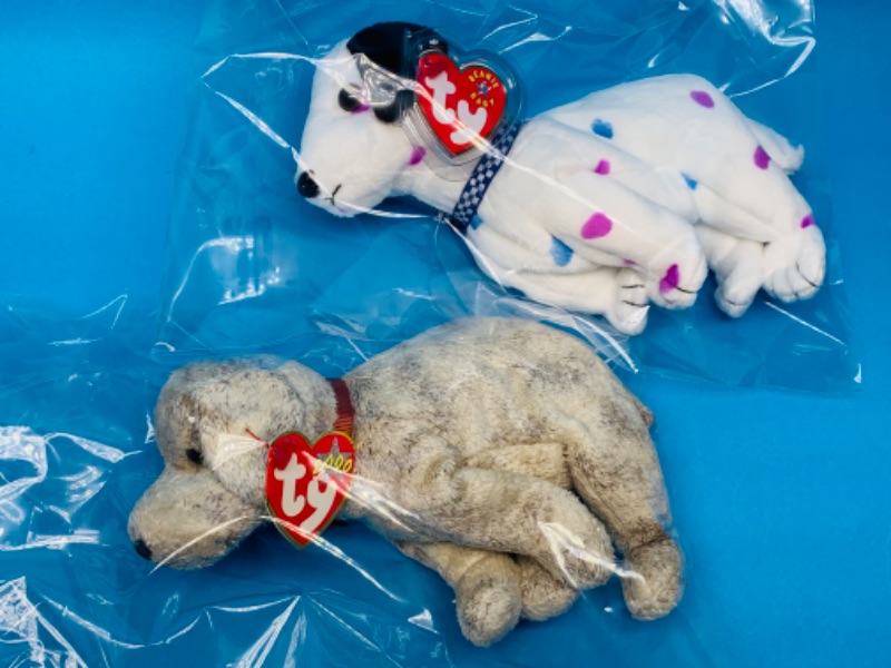 Photo 1 of 665482… 2 TY beanie babies in plastic bags 