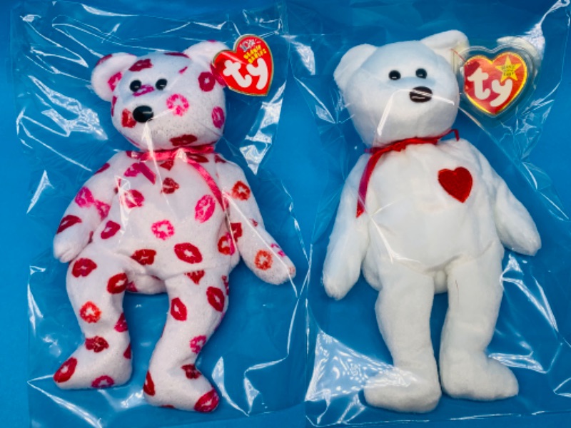 Photo 1 of 665484… 2 TY beanie babies in plastic bags 