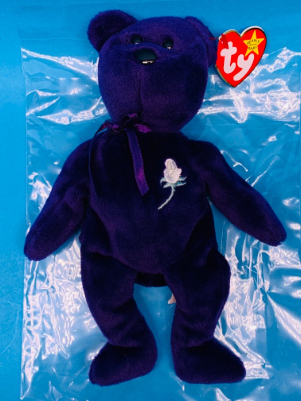 Photo 1 of 665486…TY purple Princess Diana beanie baby in plastic bag 