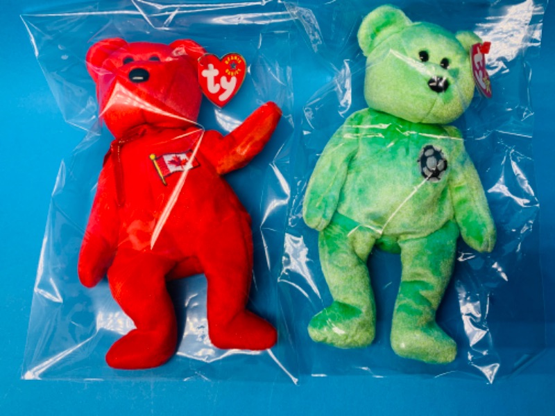 Photo 1 of 665493… 2 TY beanie babies in plastic bags 