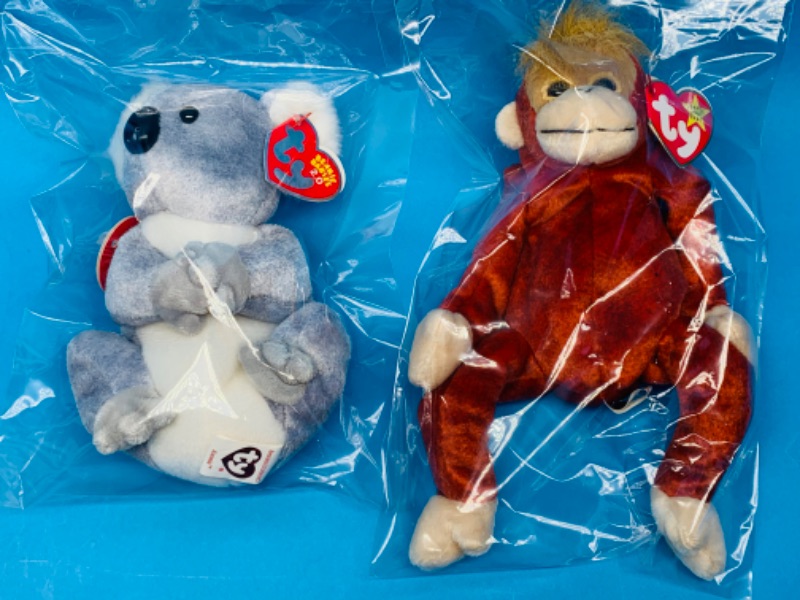 Photo 1 of 665496… 2 TY beanie babies in plastic bags 