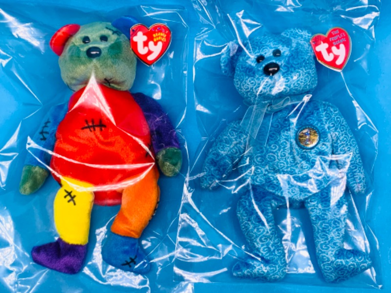 Photo 1 of 665500…2 TY beanie babies in plastic bags 