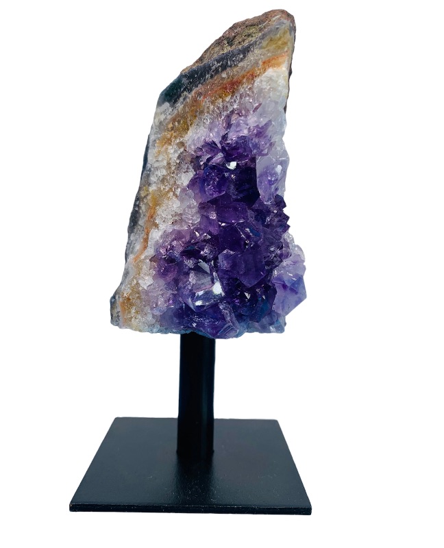 Photo 1 of 665507…amethyst crystal rock formation on display stand 4” total height 