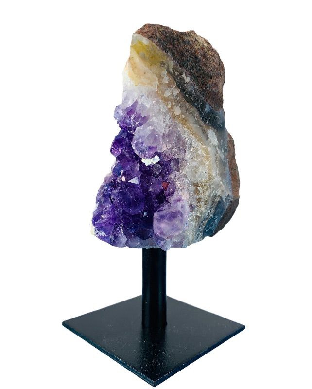 Photo 4 of 665507…amethyst crystal rock formation on display stand 4” total height 