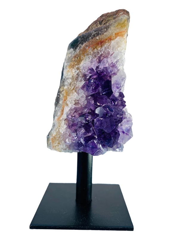 Photo 5 of 665507…amethyst crystal rock formation on display stand 4” total height 