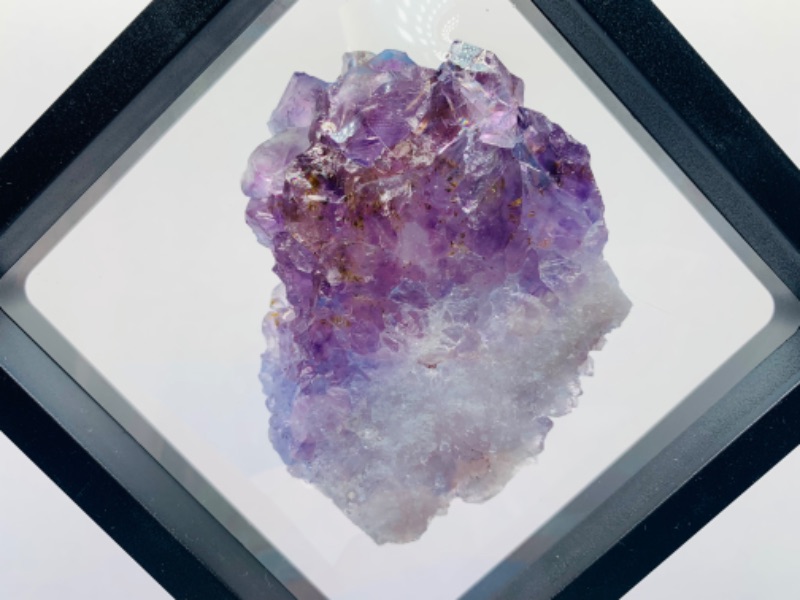 Photo 1 of 665511…3.5” amethyst crystal rock formation in 4 x 4” display stand 