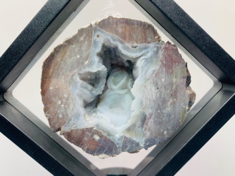 Photo 1 of 665512…geode rock formation in 3.5 x 3.5” display stand 