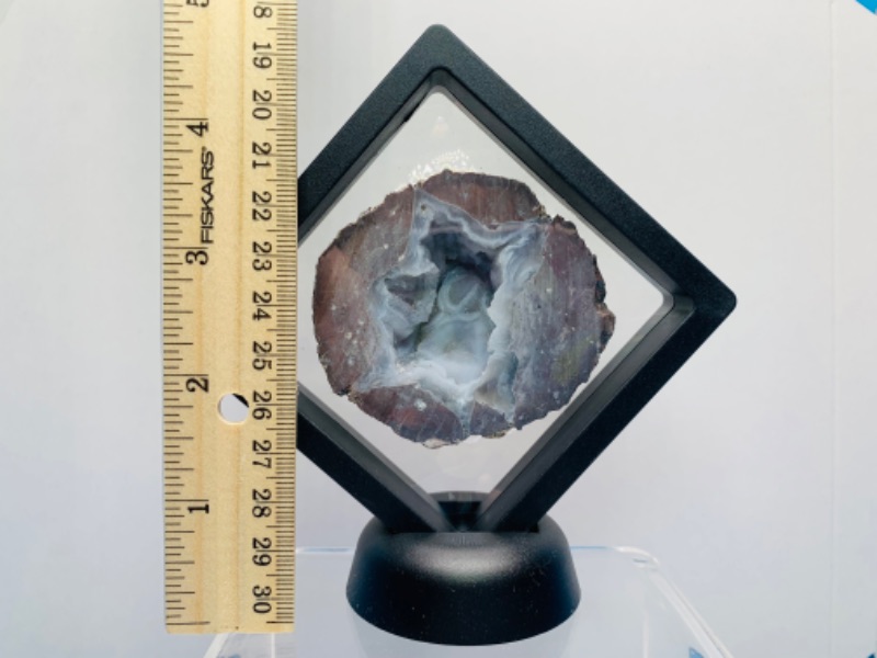 Photo 2 of 665512…geode rock formation in 3.5 x 3.5” display stand 