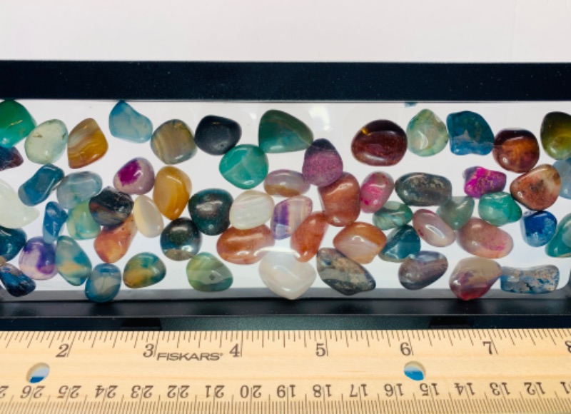 Photo 1 of 665527…small polished rocks in 9 x 4” display 