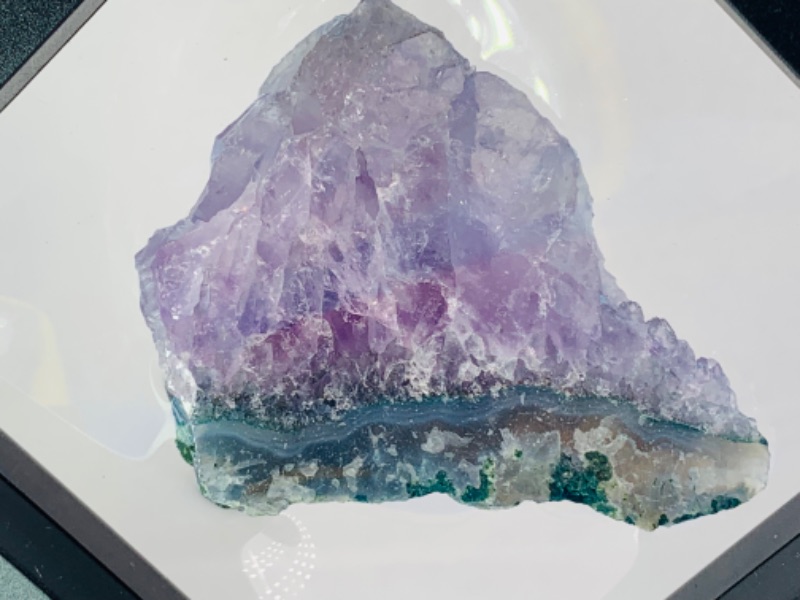 Photo 1 of 665537…amethyst crystal rock formation in 4 x 4” display 