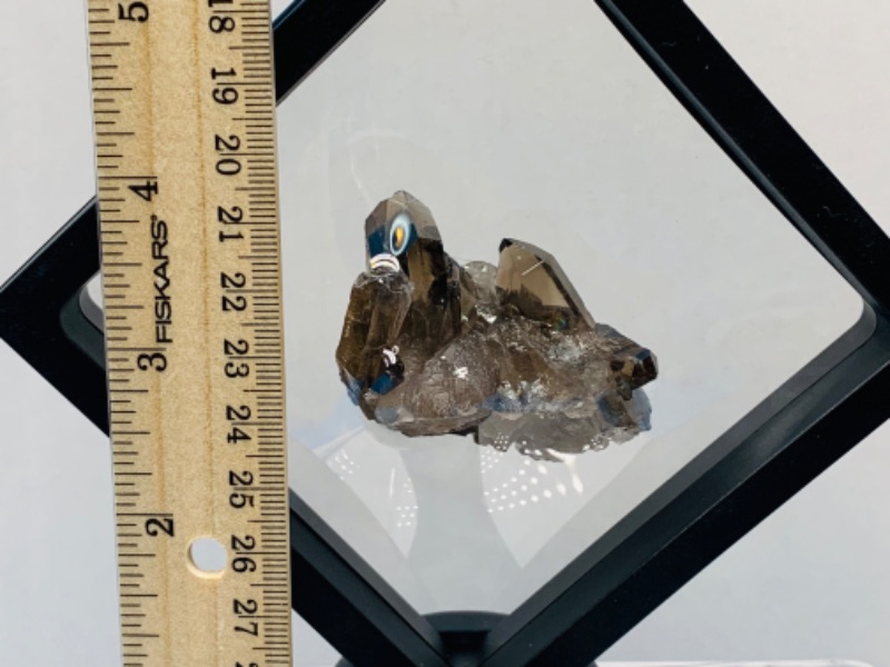 Photo 2 of 665556…Smokey quartz rock formation in 4x4” display 