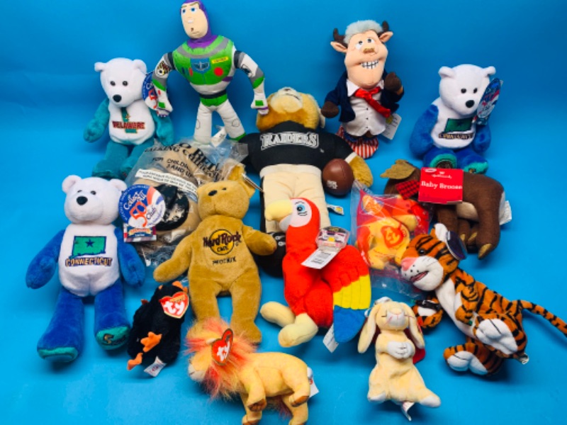 Photo 1 of 665557…15 plushies most with tags 