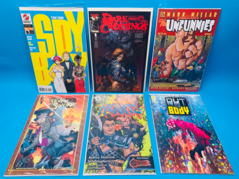 Photo 1 of 665558…6 comics all #1’s in plastic sleeves 