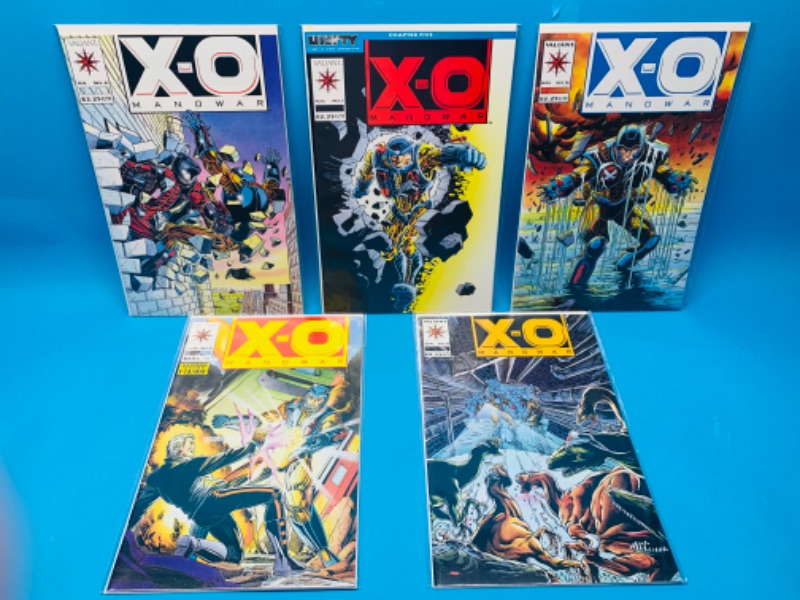 Photo 1 of 665567…5 x-o manowar comics in plastic sleeves 