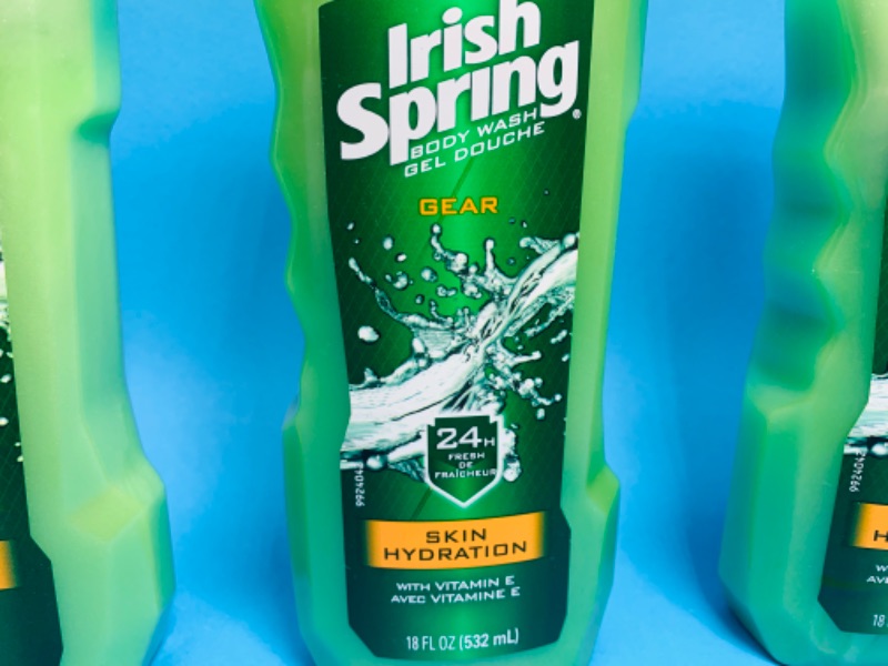 Photo 2 of 665670… 3 Irish spring gear body wash 18 oz each