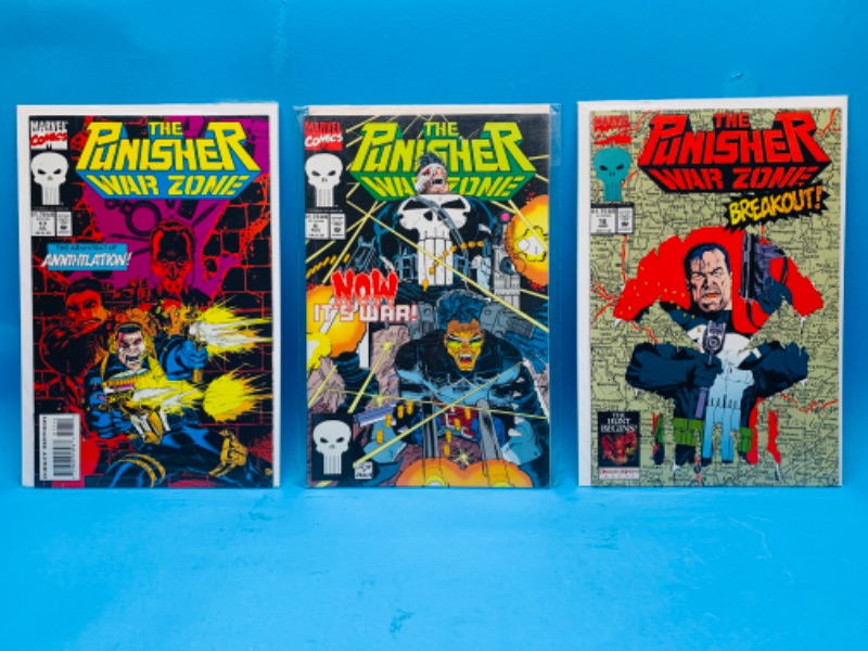 Photo 1 of 665756…3 punisher war zone comics in plastic sleeves 