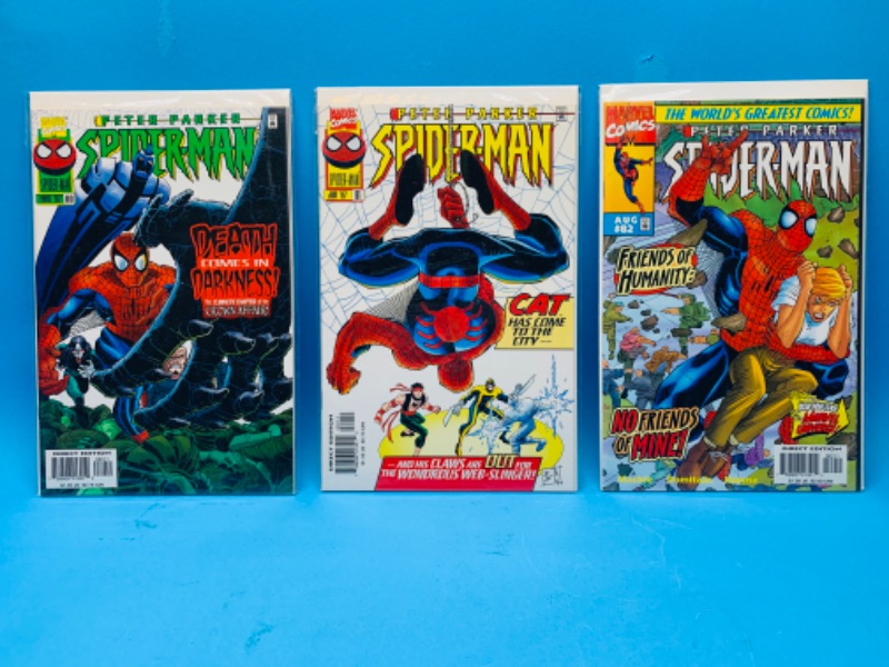 Photo 1 of 665760…3 Peter Parker Spider-Man comics in plastic sleeves 