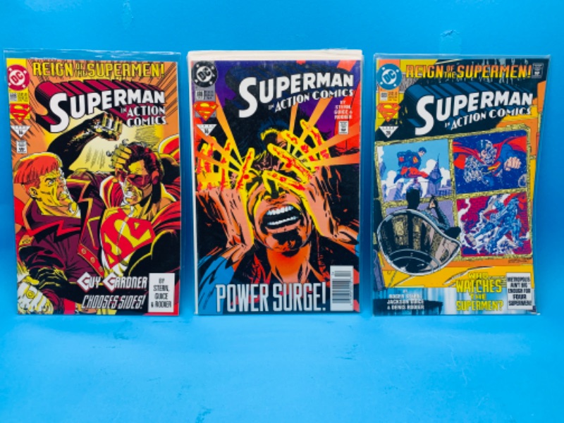 Photo 1 of 665763…3 reign of Superman comics in plastic sleeves 