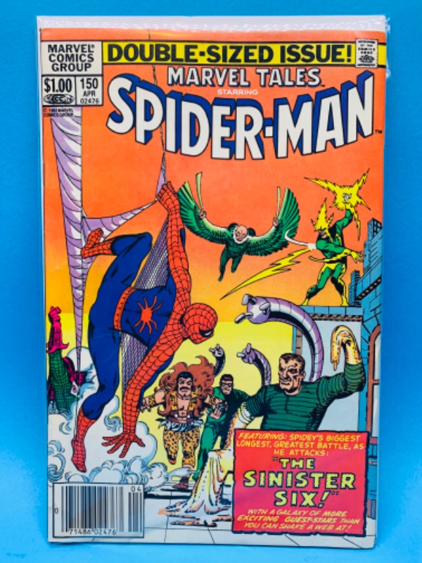 Photo 1 of 665807…l1st appearance Sinister Six Spider-Man comic 150 in plastic sleeve 