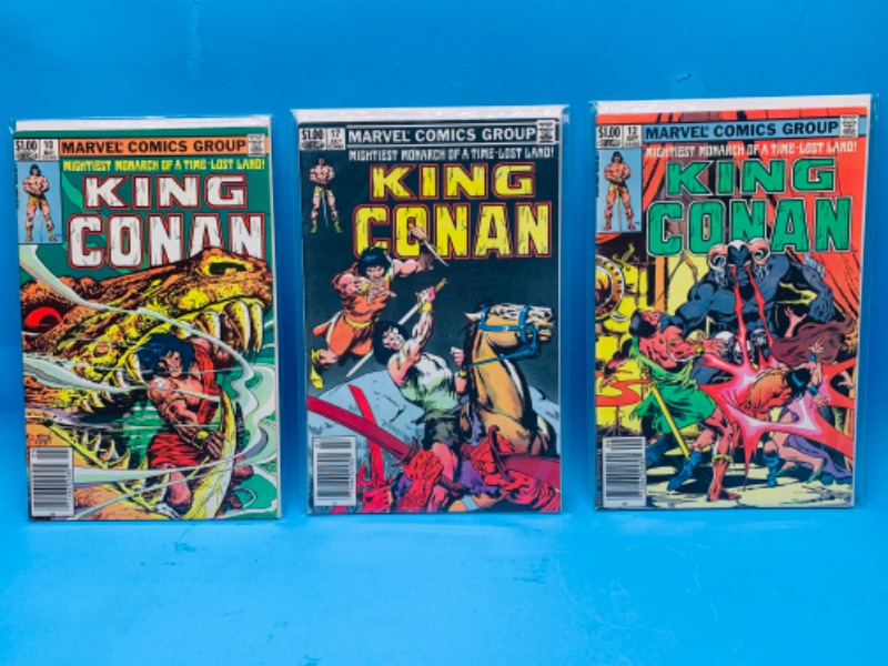 Photo 1 of 665809…3 vintage $1 king Conan comics in plastic sleeves 