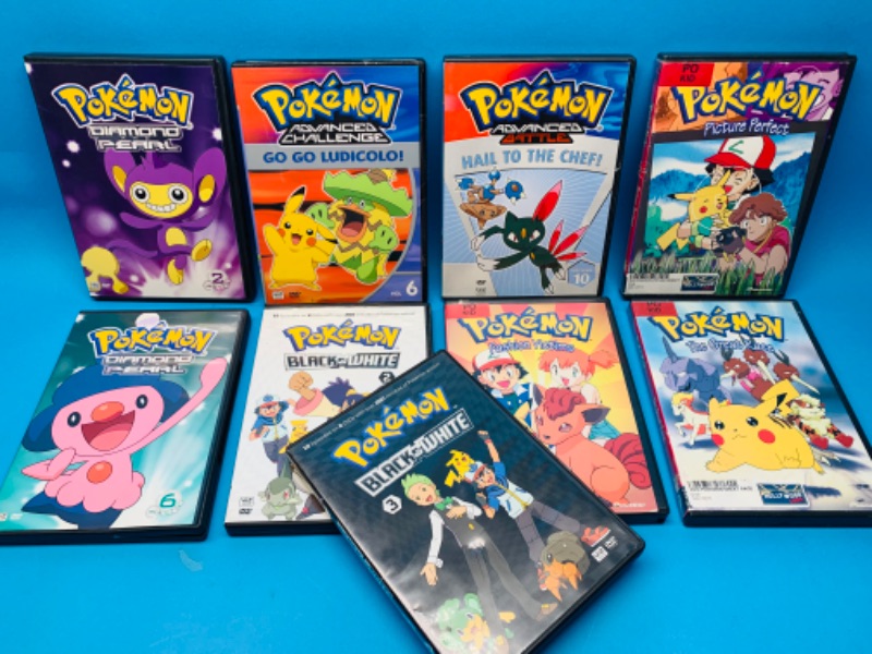 Photo 1 of 665821… 9 Pokémon DVD’s in cases