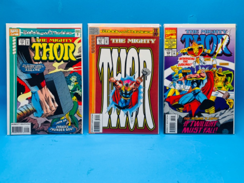 Photo 1 of 665840…3 Thor comics in plastic sleeves 