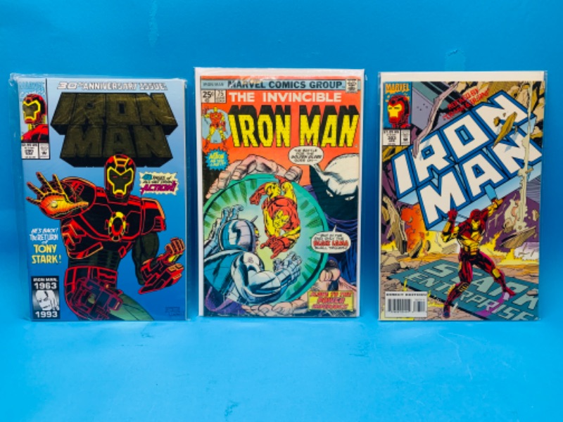 Photo 1 of 665846…3 Ironman comics in plastic sleeves 