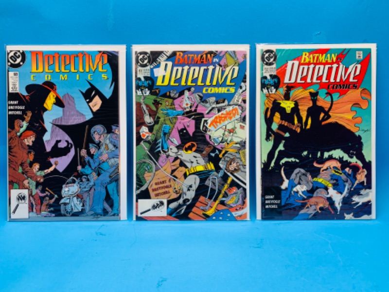 Photo 1 of 665963…3 Batman detective comics in plastic sleeves 