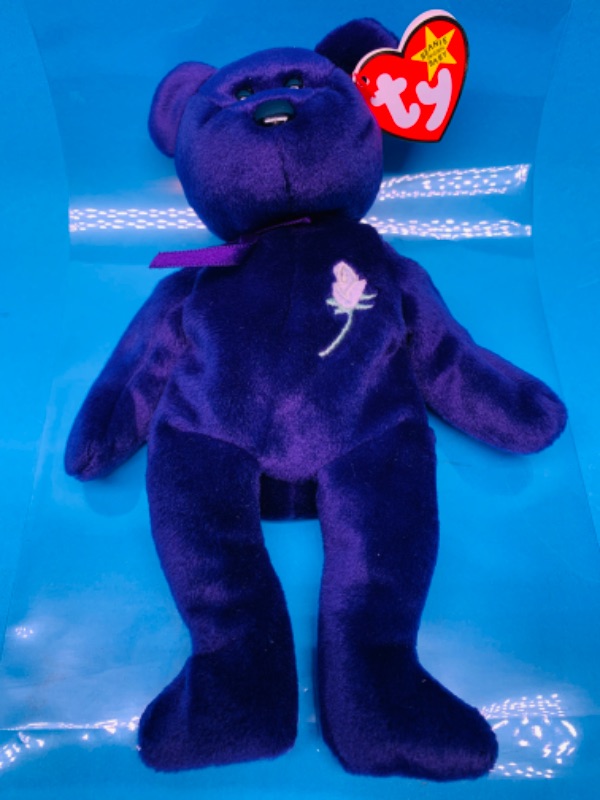 Photo 1 of 666044…TY purple princess Diana bear