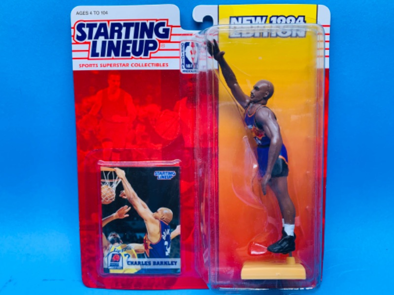 Photo 1 of 666050… vintage starting lineup Charles Barkley figure and card 