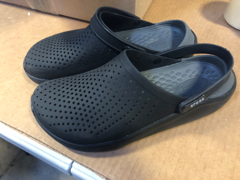 Photo 1 of  Crocs Literide Clog Men's Size 10 Women's size 12  Black/Slate Grey  