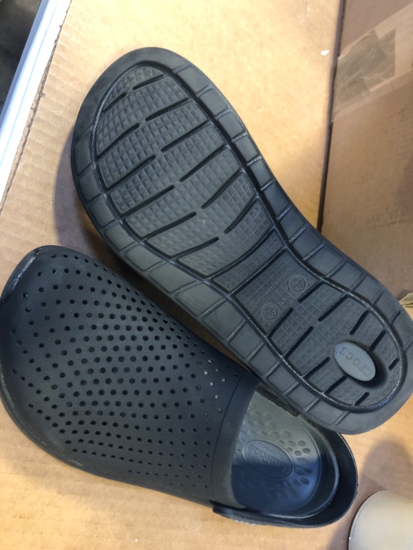 Photo 2 of  Crocs Literide Clog Men's Size 10 Women's size 12  Black/Slate Grey  