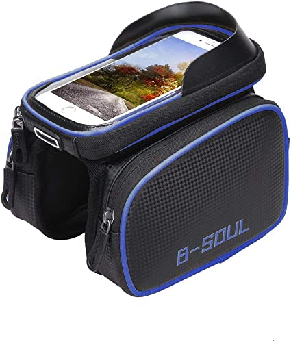 Photo 1 of AIXIN B-Soul Bike Tube Frame Bag Saddle Bag Touchscreen Phone Bag 6.2Inch Cellphone Bicycle Riding Bag Waterproof