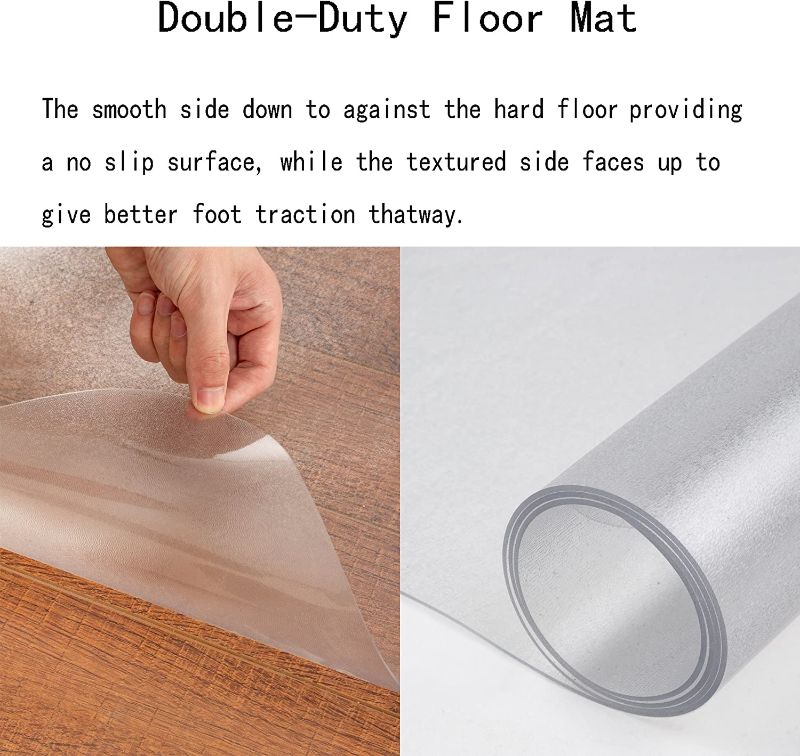 Photo 1 of Office Chair Mat for Hard Wood Floors 36"x47" Heavy Duty Floor Protector Easy Clean 47" x 36" Transparent
