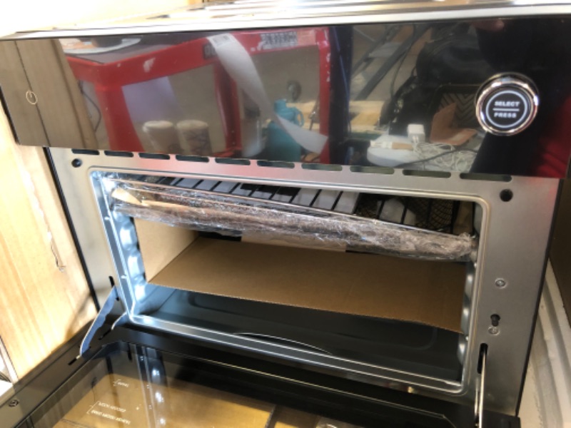 Photo 1 of Aeitto 30L Large Air Fryer Toaster Oven Combo,with Rotisserie and Dehydrator, 19-In-1 Digital Convection Oven Countertop Airfryer, Fit 13" Pizza, 9pcs Toast, 6 Accessories, 1800w, Black