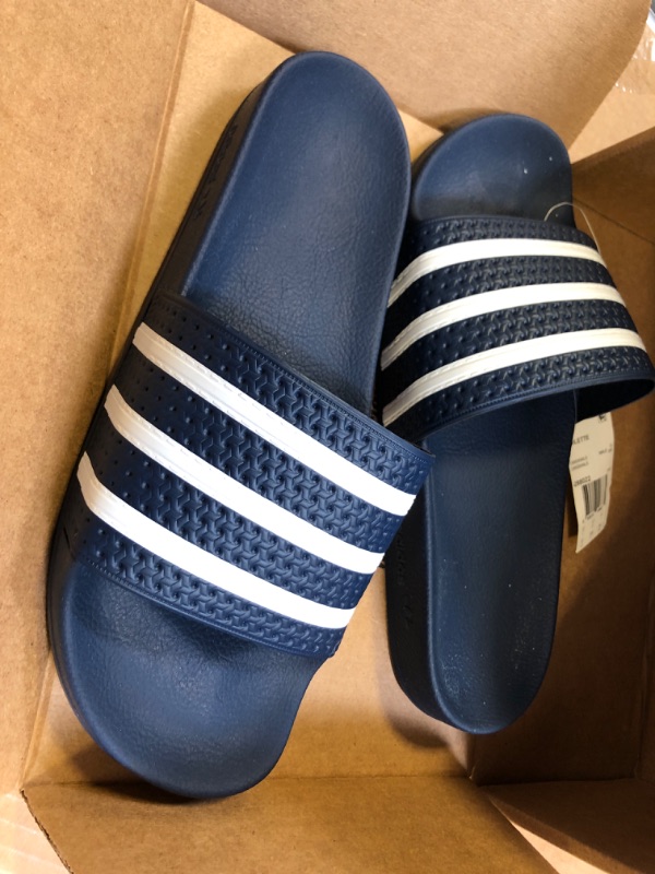 Photo 2 of adidas Originals Men's Adilette Slide Sandal 12 Blue/White/Blue