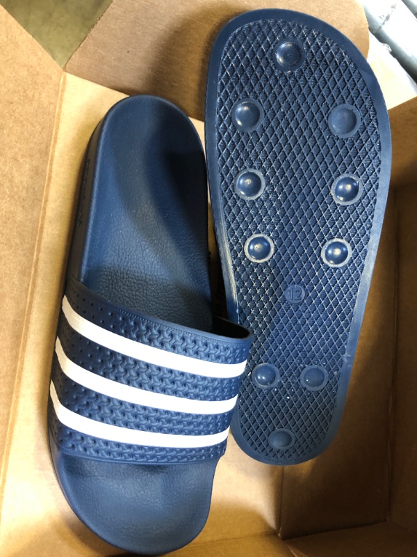 Photo 3 of adidas Originals Men's Adilette Slide Sandal 12 Blue/White/Blue