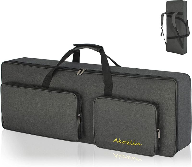 Photo 1 of AKOZLIN 76-Key Padded Keyboard Gig Bag, 46.5”×18.9”×6.3” Portable Electric Piano Keyboard Case Bag For 76 Note Keyboards
