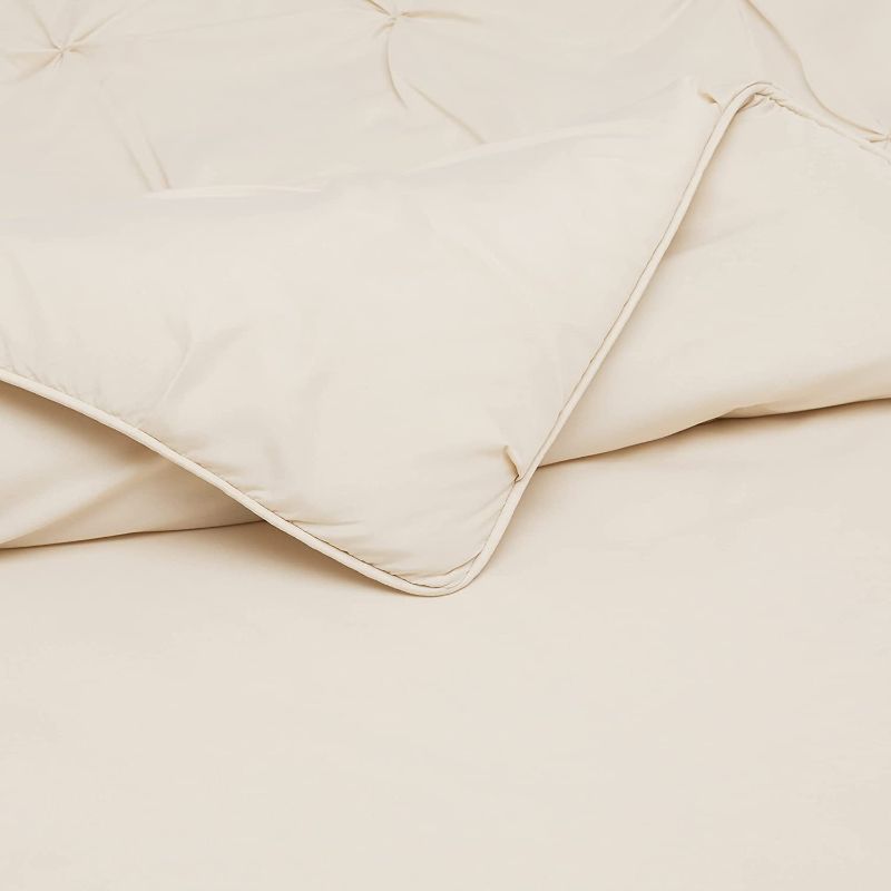 Photo 1 of Amazon Basics Pinch Pleat All-Season Down-Alternative Comforter Bedding