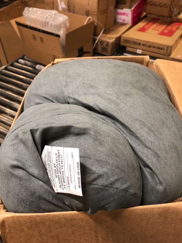 Photo 2 of Blazing Needles Microsuede Papasan Cushion, 1 Count (Pack of 1), Steel Grey 52 in x 6 in x 52 in Steel Grey