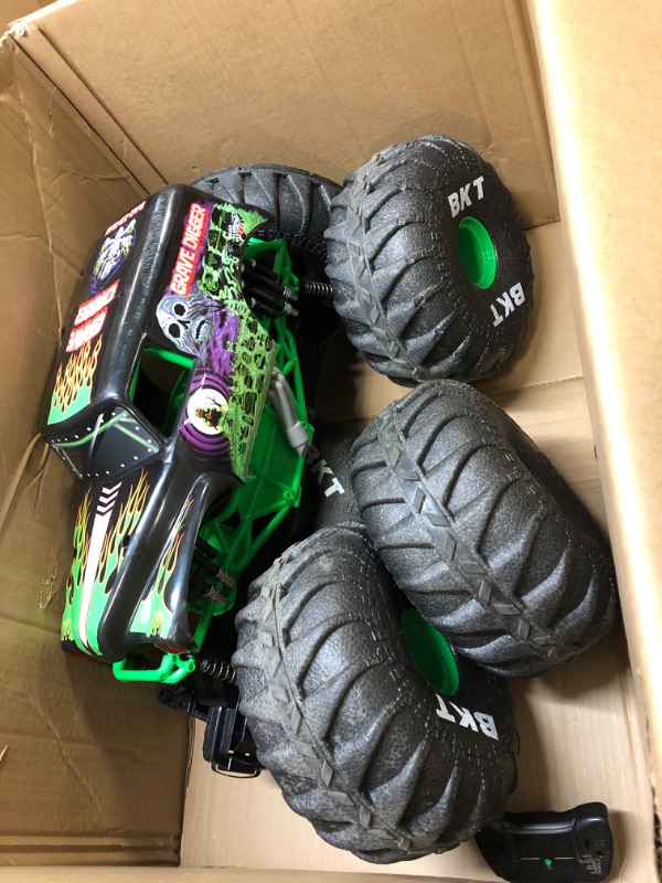 Photo 2 of Monster Jam, Official Mega Grave Digger All-Terrain Remote Control Monster Truck with Lights, 1: 6 Scale, Kids Toys for Boys