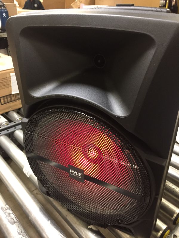 Photo 1 of Pyle Wireless Portable PA Speaker System - 800W Powered Bluetooth Indoor & Outdoor DJ Stereo Loudspeaker with MP3 AUX 3.5mm Input, Flashing Party Light & FM Radio-PPHP1244B