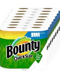 Photo 1 of Bounty Quick-Size Paper Towels, White, 16 Family Rolls = 40 Regular Rolls