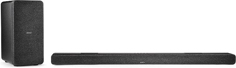 Photo 1 of Denon DHT-S517 Sound Bar for TV with Wireless Subwoofer (2022 Model), 3D Surround Sound, Dolby Atmos, HDMI eARC Compatibility, Wireless Music Streaming via Bluetooth, Quick Setup, Wall-Mountable -- DOES NOT FUNCTION / SELL FOR PARTS
