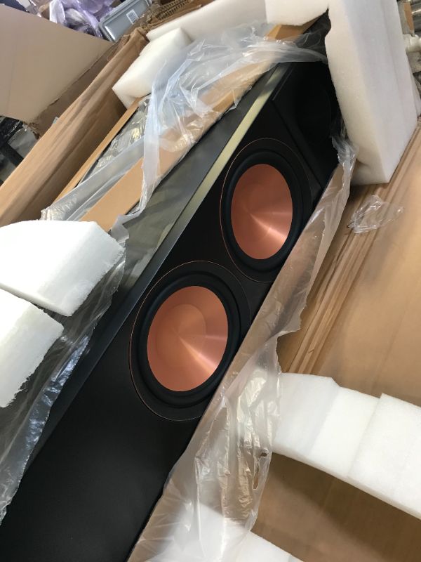 Photo 5 of Klipsch Reference Premiere RP-8000F II Floorstanding Speaker with Larger 90° x 90° Hybrid Tractrix Horn, 8” Cerametallic Woofers & Easy Dolby Atmos Integration for Premium Home Theater Sound in Ebony -- DAMAGED PACKAGING