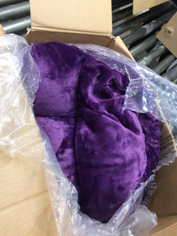 Photo 2 of Amazon Basics Ultra-Soft Micromink Sherpa Blanket - King, Plum King Plum