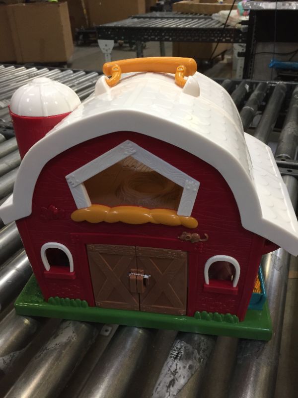 Photo 1 of Battat – Big Red Barn – Animal Farm Playset for Toddlers 18M+ (6Piece), Dark Red, 13.5" Large x 9" W x 12" H Battat Big Red Barn