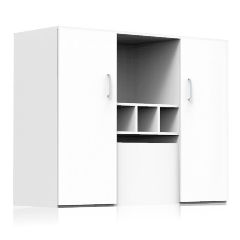 Photo 1 of AIRIBO Modern Sideboard Buffet, Storage Cabinet Console Sofa Cupboard Table, Wooden Kitchen Buffet Bar Cabinet, Wine Rack Table, Kitchen Dining Room Home Decor (White)
