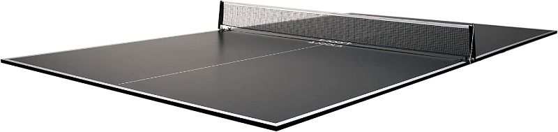 Photo 1 of JOOLA Regulation Table Tennis Conversion Top with Foam Backing and Net Set - Full Sized MDF Ping Pong Table Top for Pool Table - Quick and Easy Assembly - Foam Backing to Protect Billiard Table, Full Foam Backing
