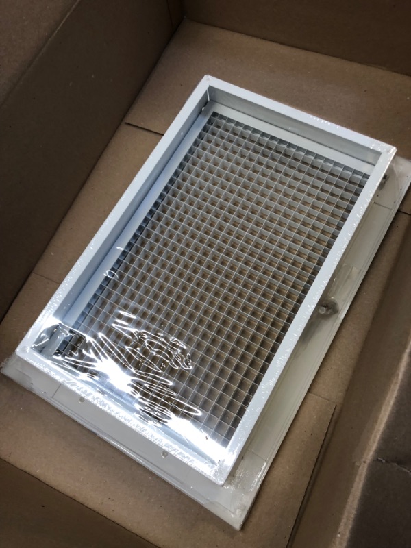Photo 4 of 10" x 16" Cube Core Eggcrate Return Air Filter Grille for 1" Filter - Aluminum - White [Outer Dimensions: 12.5" x 18.5]
